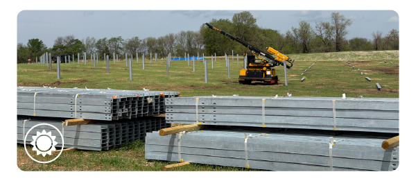 Solar farm construction in Kansas