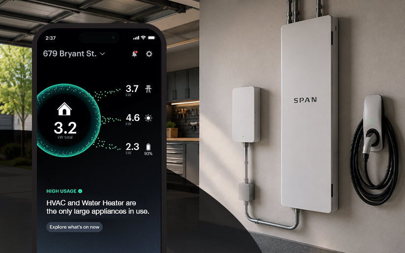 SPAN Smart Panel and SPAN Home app with smart energy controls