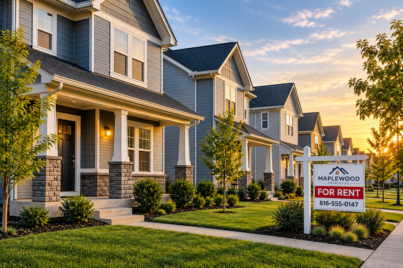 Rental properties maintained with professional roofing and exterior services